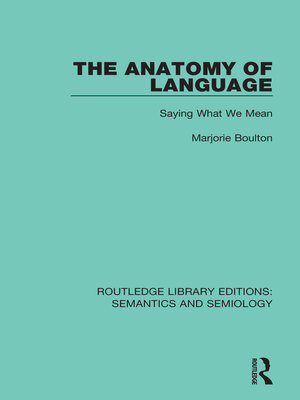 cover image of The Anatomy of Language
